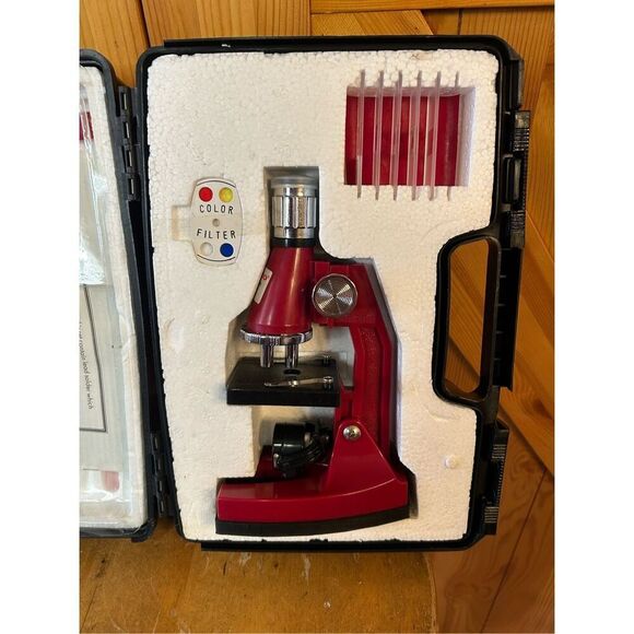 Vintage 1991 Tasco Educational Microscope - Locking Carrying Case (8478) read - Picture 1 of 10